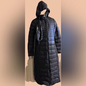 NWT Michael Kors Puffer Down Packable Women’s Small  Stadium Length Black Coat